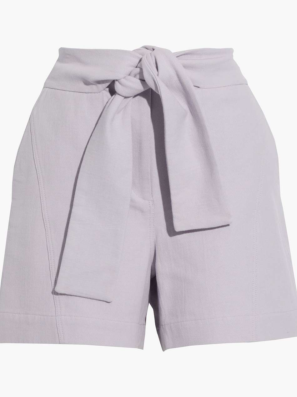 star belted cotton-twill shorts