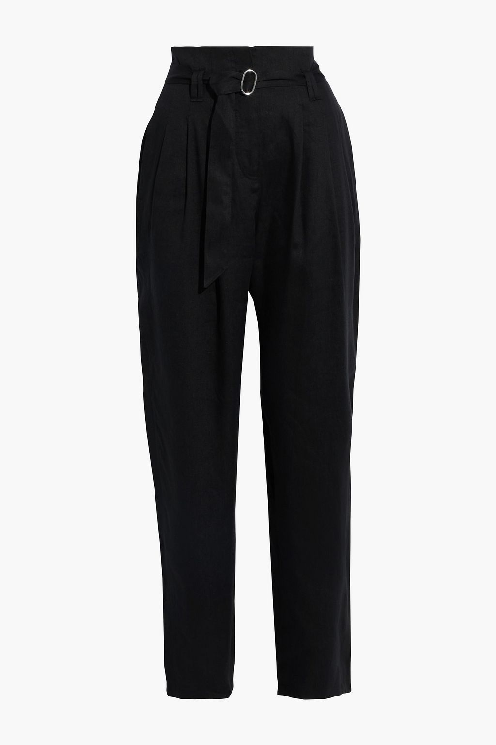 IRO Margate belted pleated linen-blend tapered pants | THE OUTNET