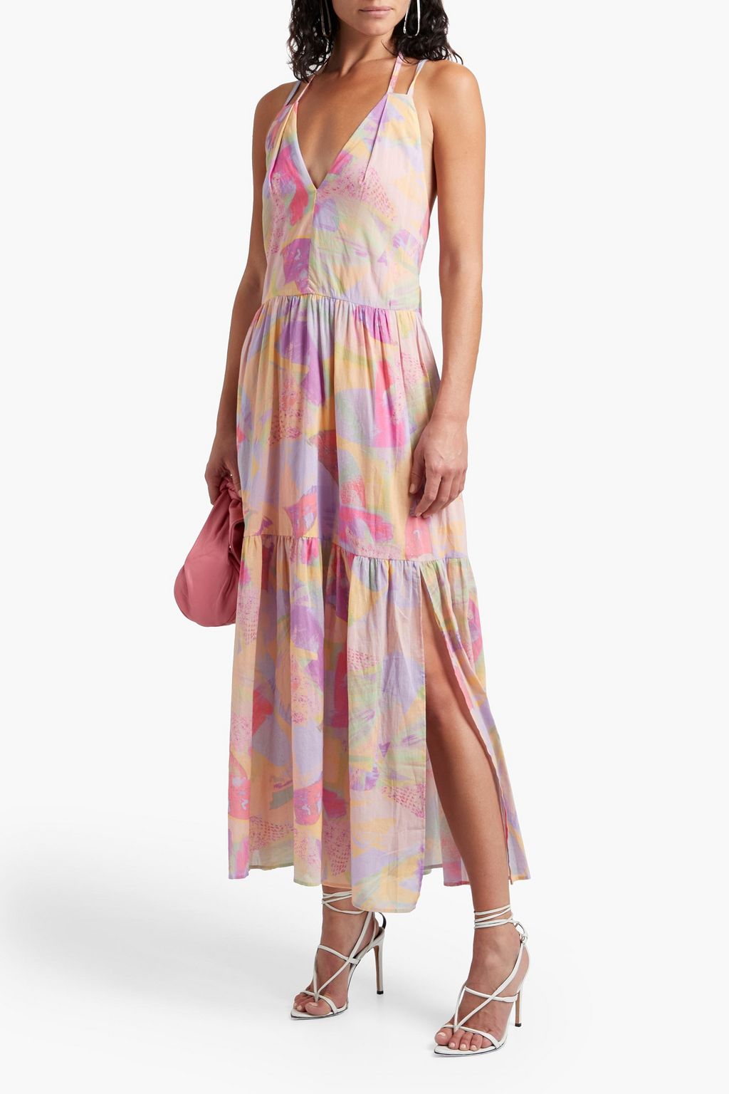 IRO Mauge tiered printed cotton-voile maxi dress
