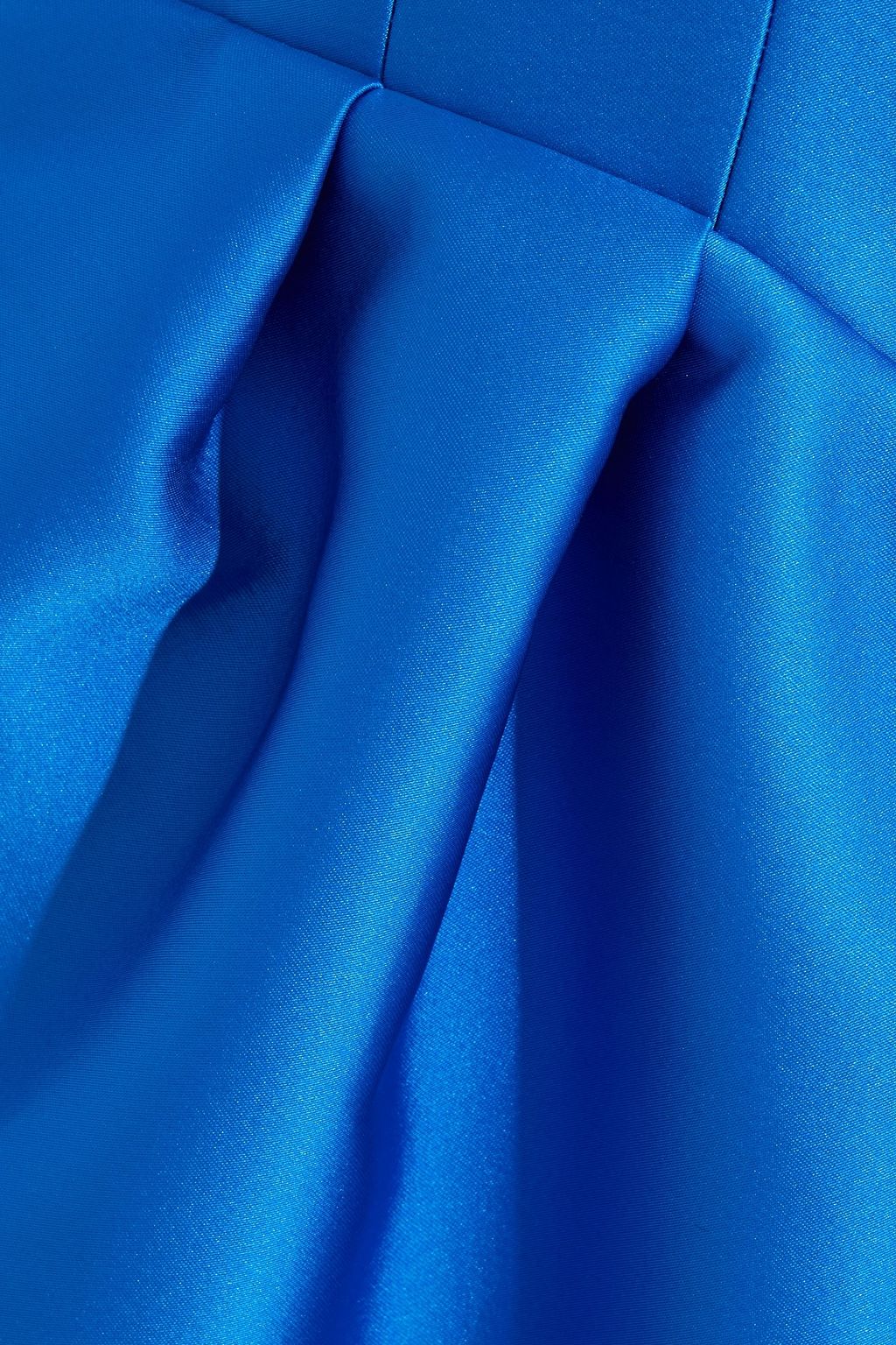 RASARIO Strapless pleated satin mini dress