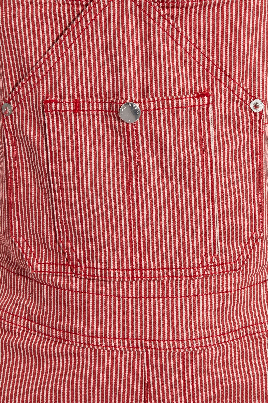 RAG & BONE Striped cotton-blend twill overalls
