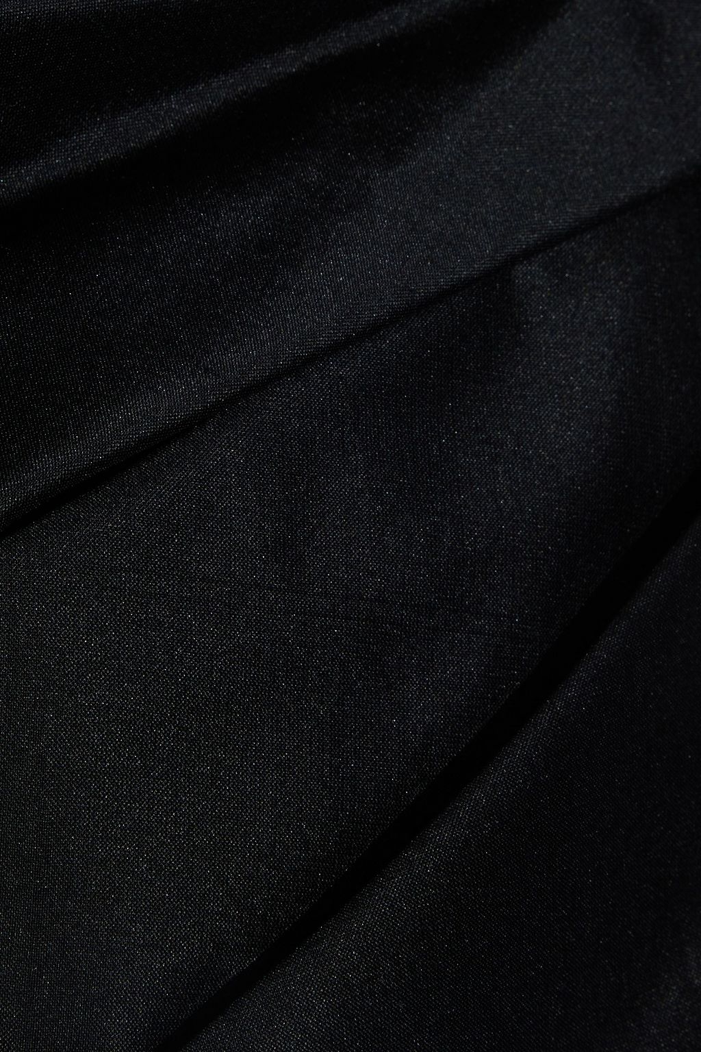 RASARIO One-shoulder bow-embellished silk-satin gown