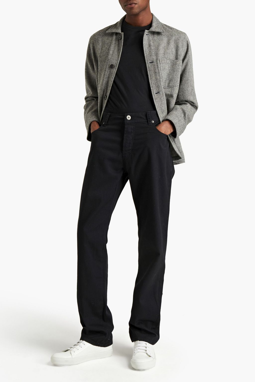 JAMES PERSE Slim-fit cotton-blend twill pants