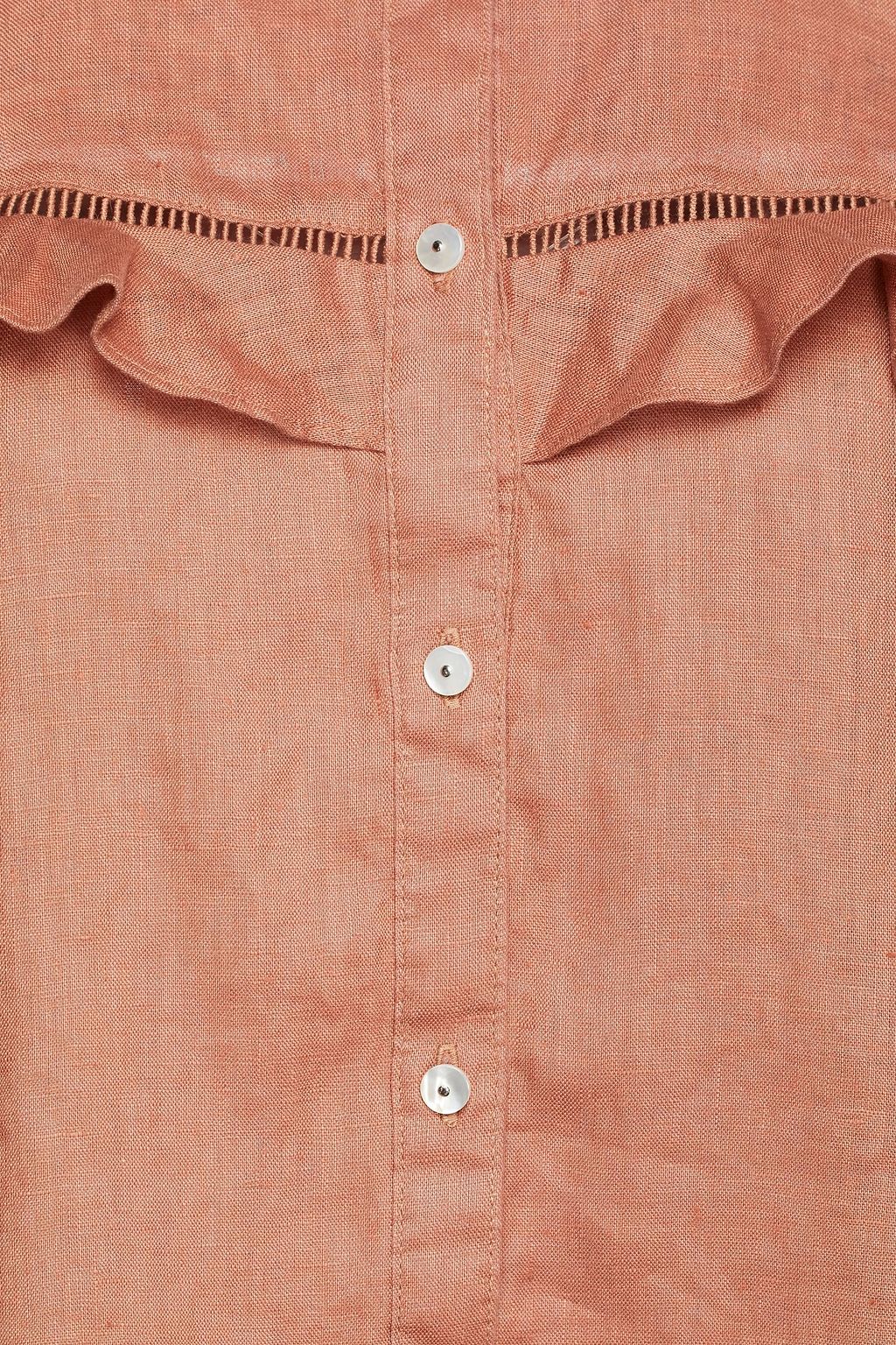 VERONICA BEARD Kelela ruffled linen-canvas blouse