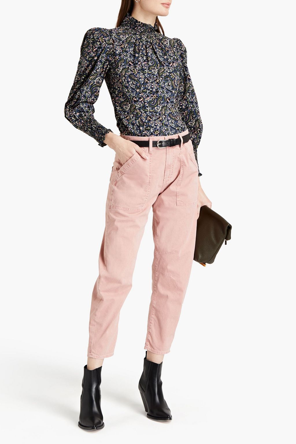VERONICA BEARD Gaia gathered paisley-print cotton blouse