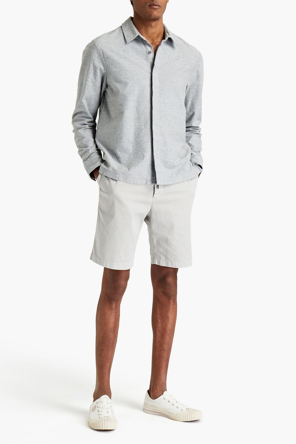 JAMES PERSE Supima cotton-blend canvas shorts