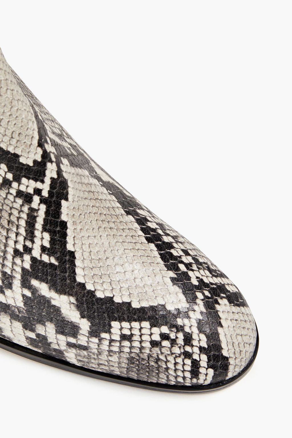 THEORY Snake-effect leather boots