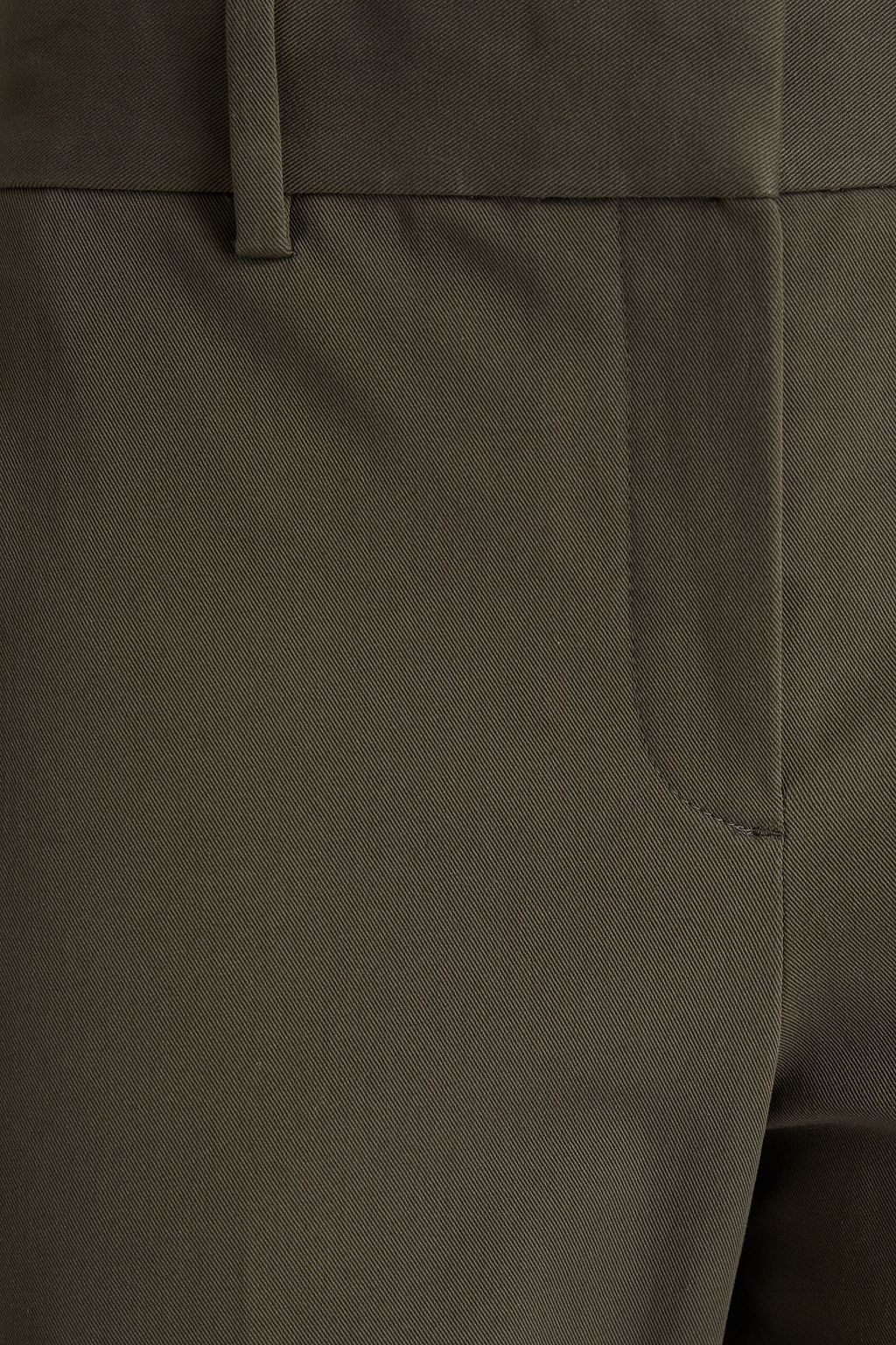 THEORY Cropped cotton-blend twill slim-leg pants