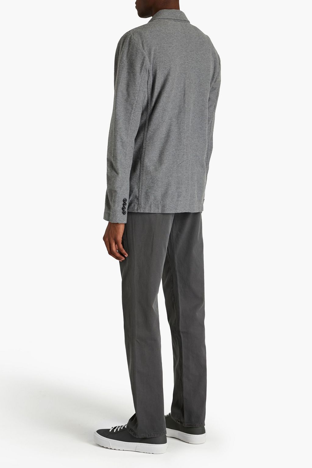JAMES PERSE Mélange French cotton-blend terry blazer