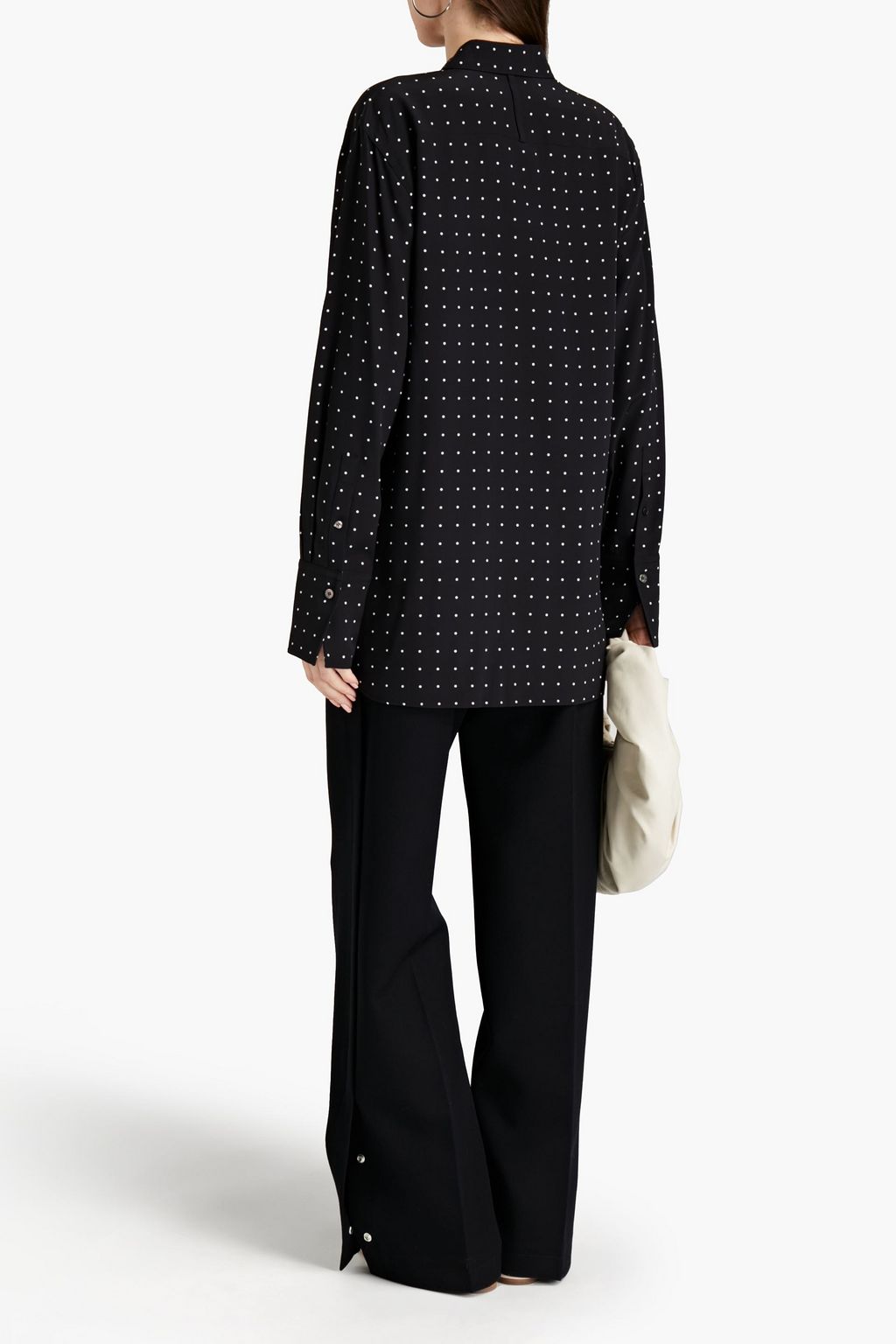 JOSEPH Brooks polka-dot silk crepe de chine shirt