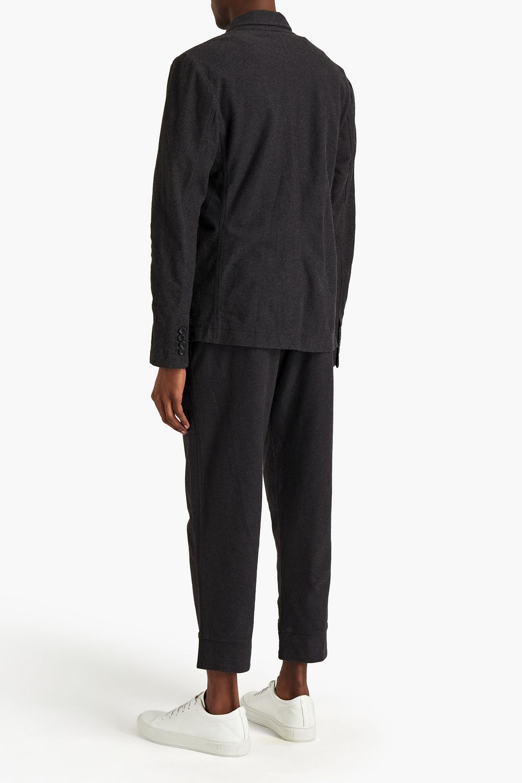 JAMES PERSE Mélange French cotton-blend terry blazer