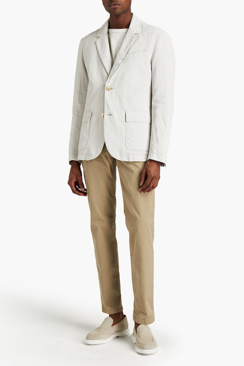 JAMES PERSE Blazer aus einer Leinenmischung mit Flammgarneffekt und Daunenfüllung
