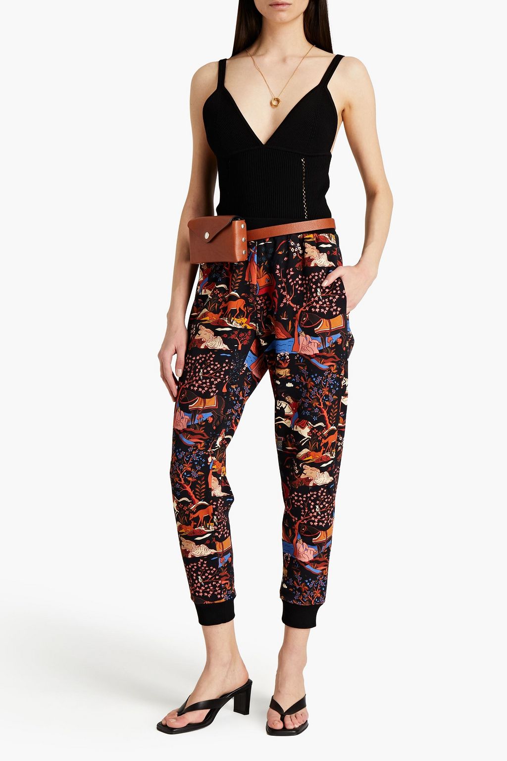 RHODE Harry printed French cotton-terry track pants