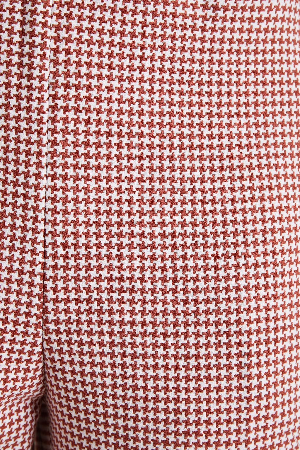 THEORY Cropped houndstooth cotton-blend tweed tapered pants