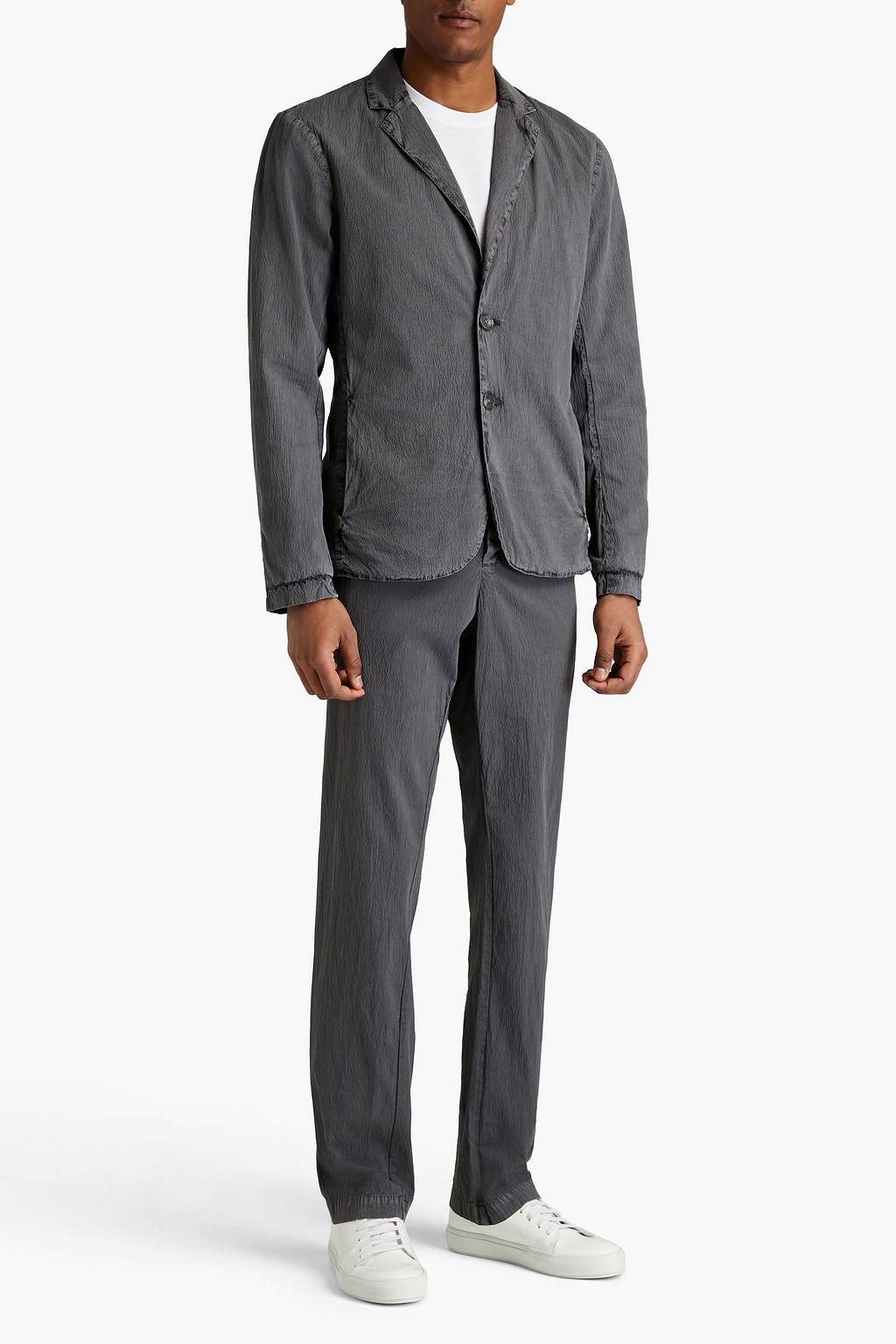 JAMES PERSE Cotton-blend stretch-seersucker blazer