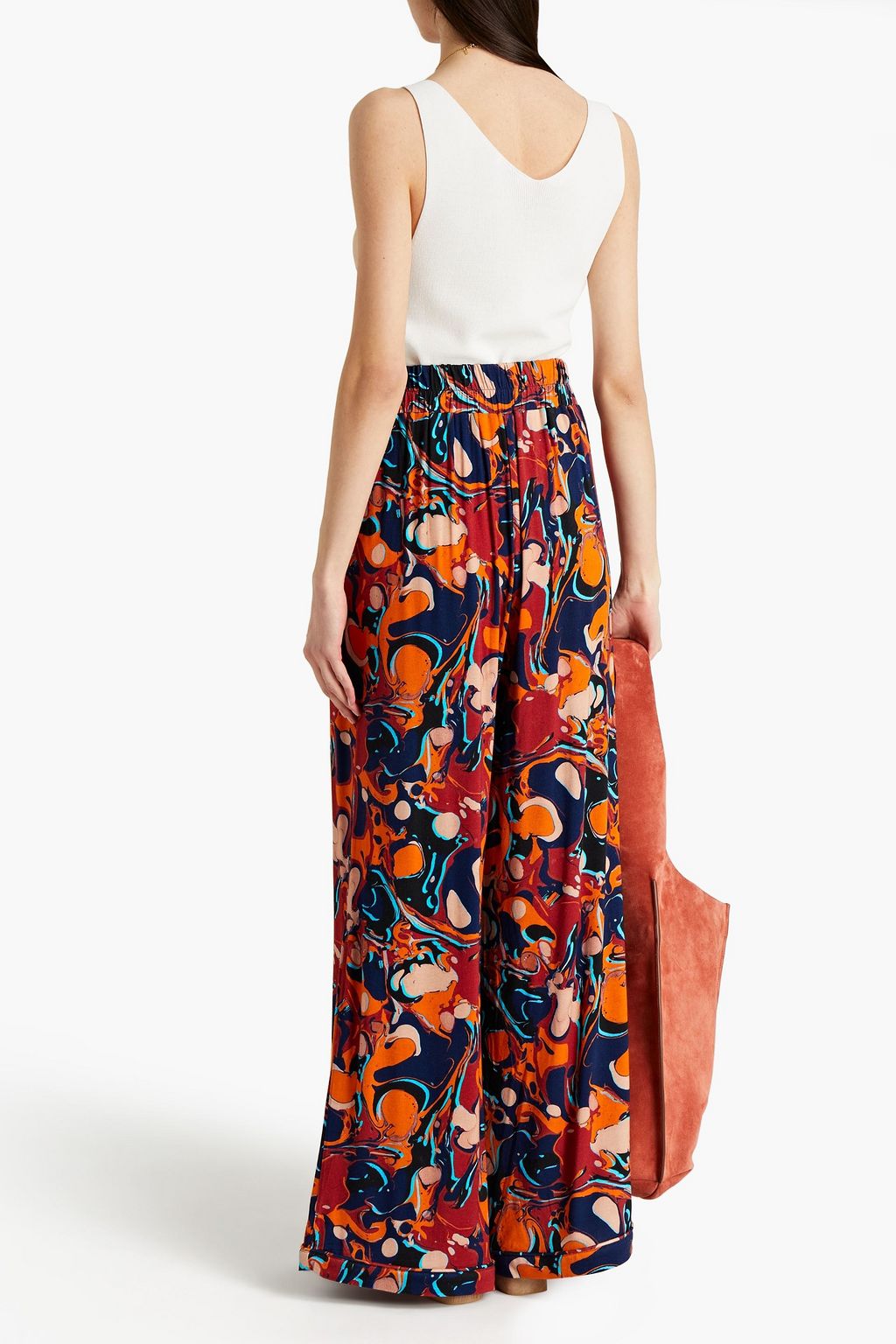 RHODE Emilio printed jersey wide-leg pants