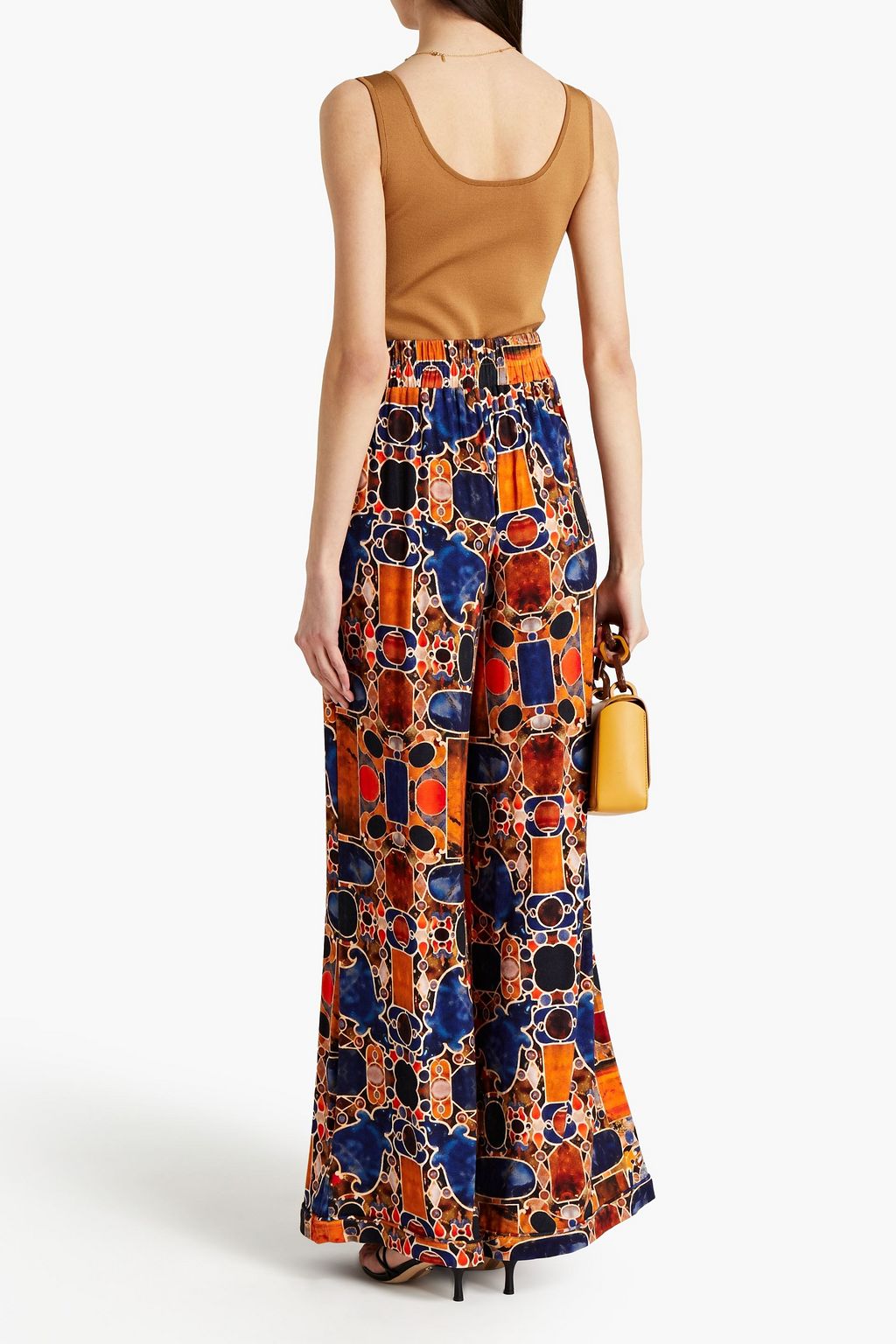 RHODE Emilio printed jersey wide-leg pants