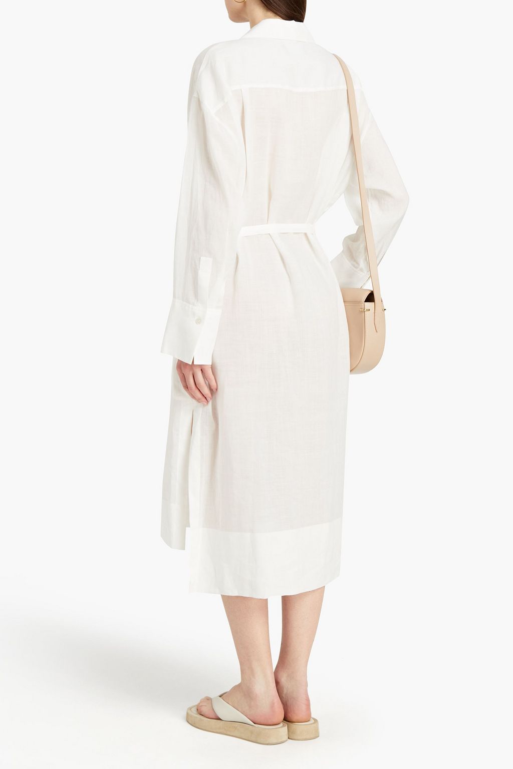 JOSEPH Daga oversized ramie-gauze midi shirt dress