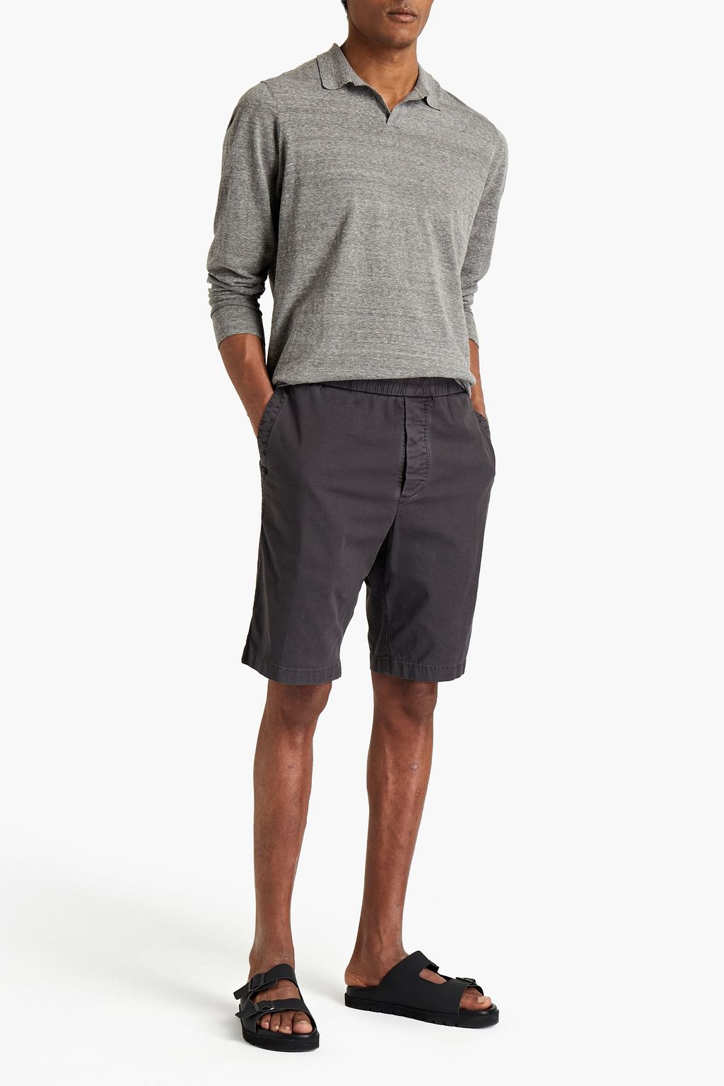 JAMES PERSE Slub cotton-jersey polo shirt