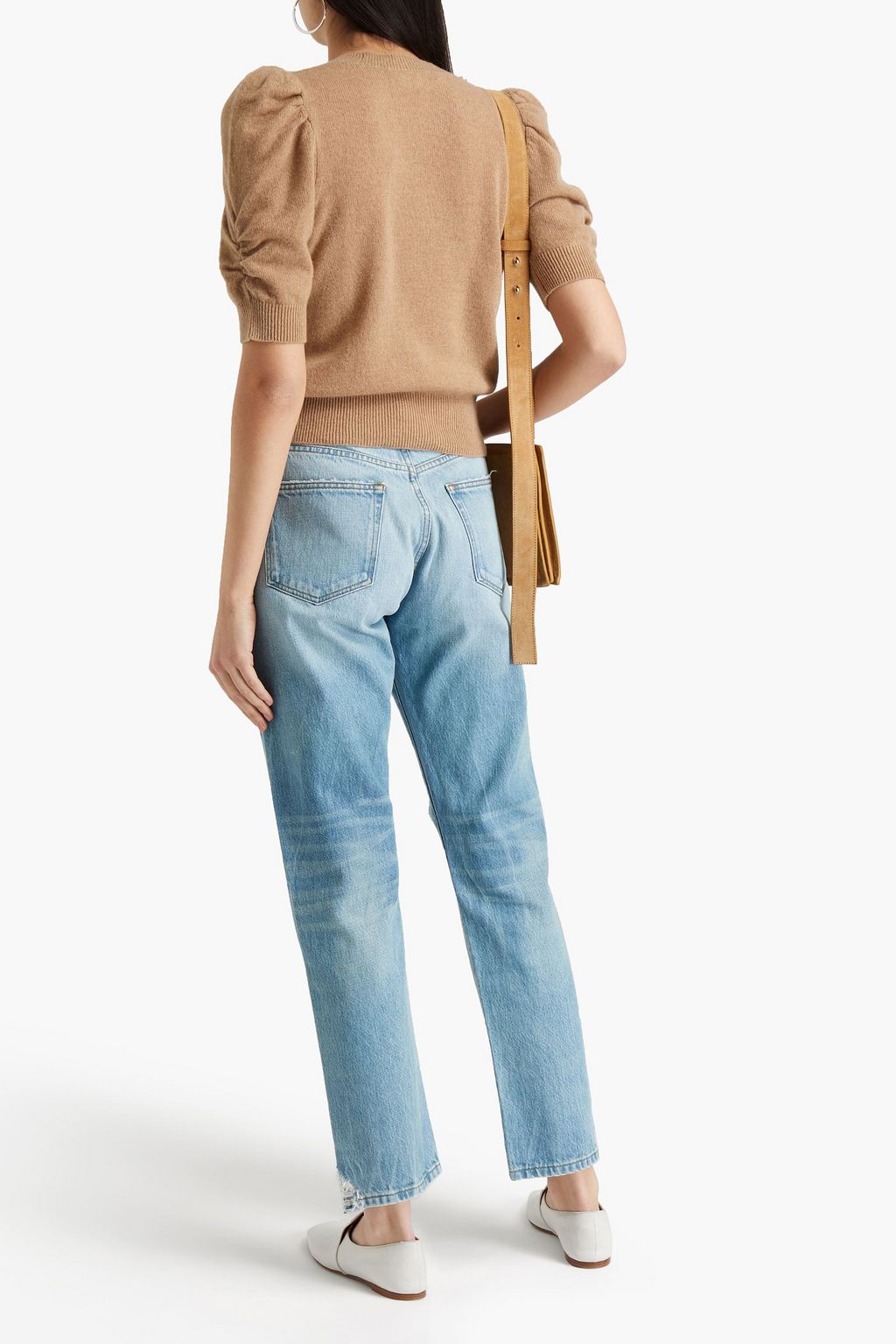 FRAME Frankie ruched cashmere sweater