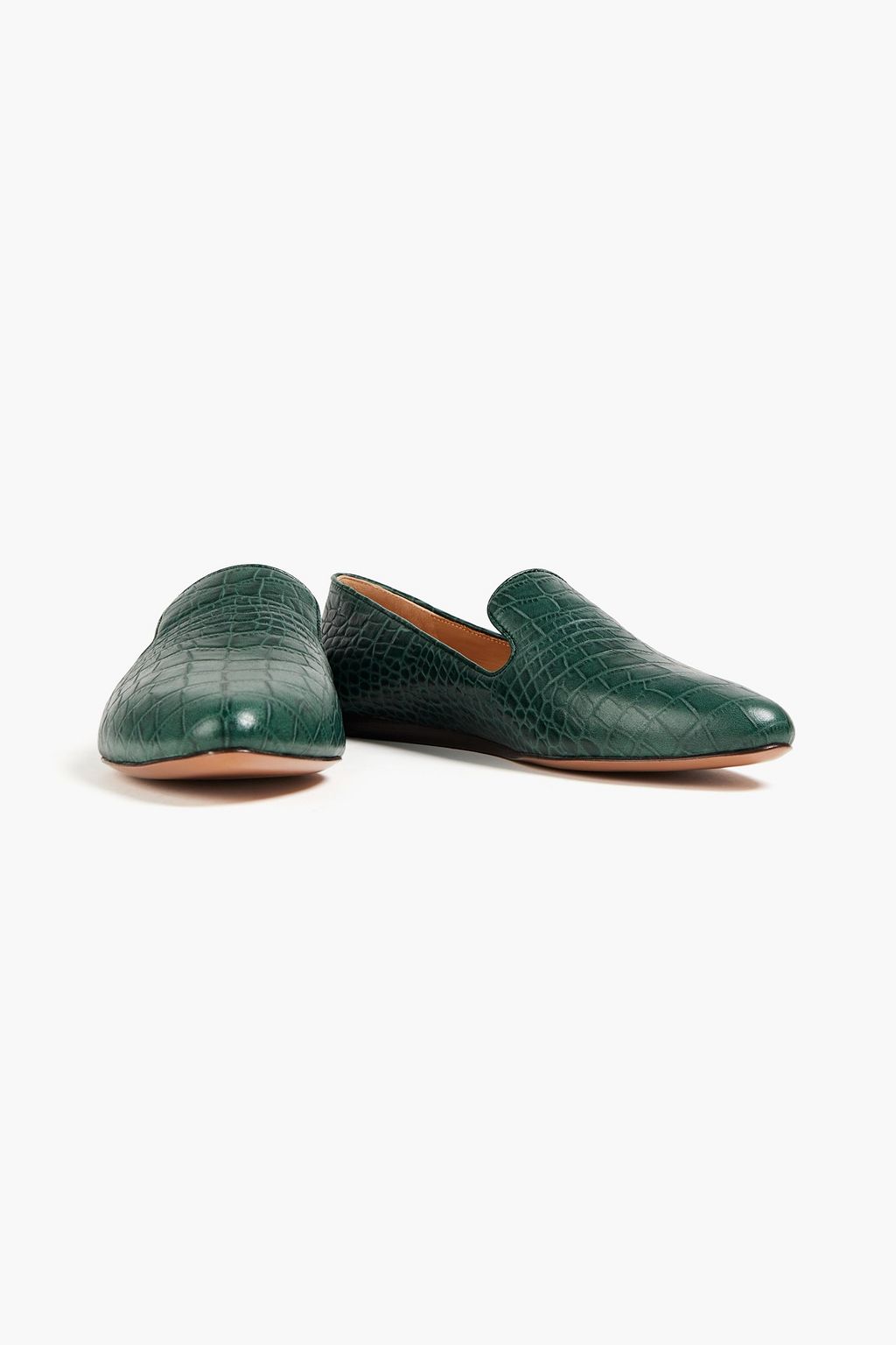 VERONICA BEARD Griffin croc-effect leather loafers