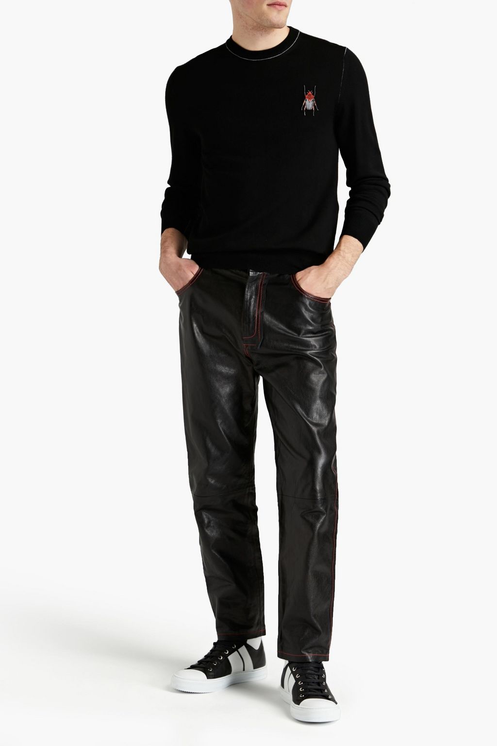 MCQUEEN Embroidered wool sweater