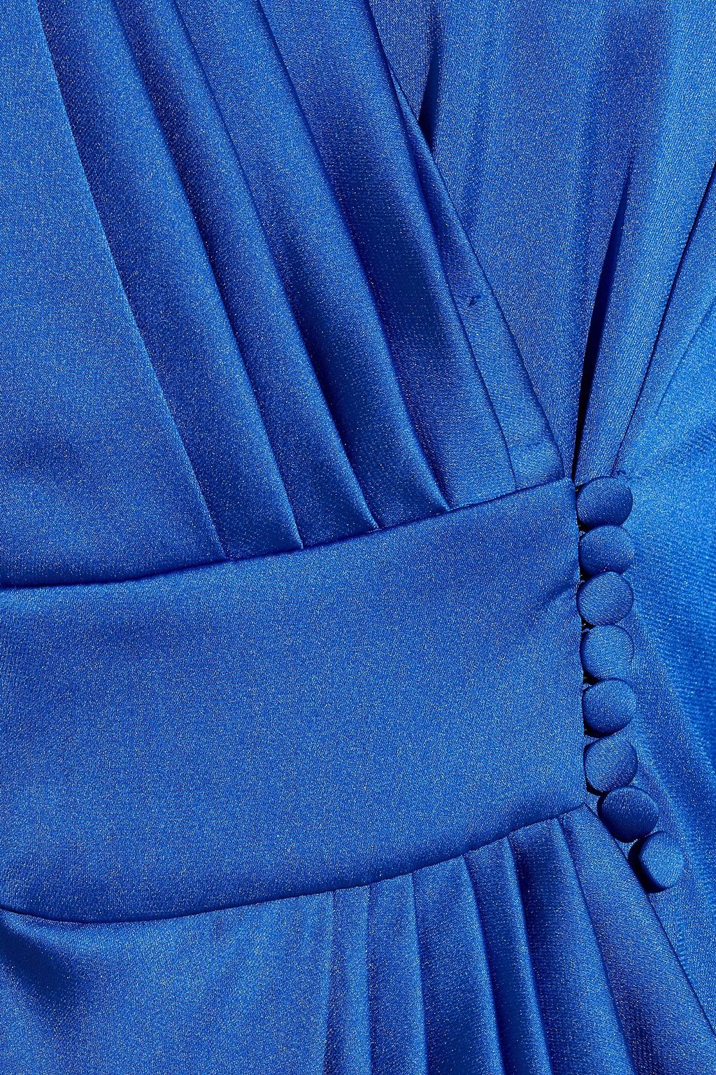 RHEA COSTA Draped satin crepe dress