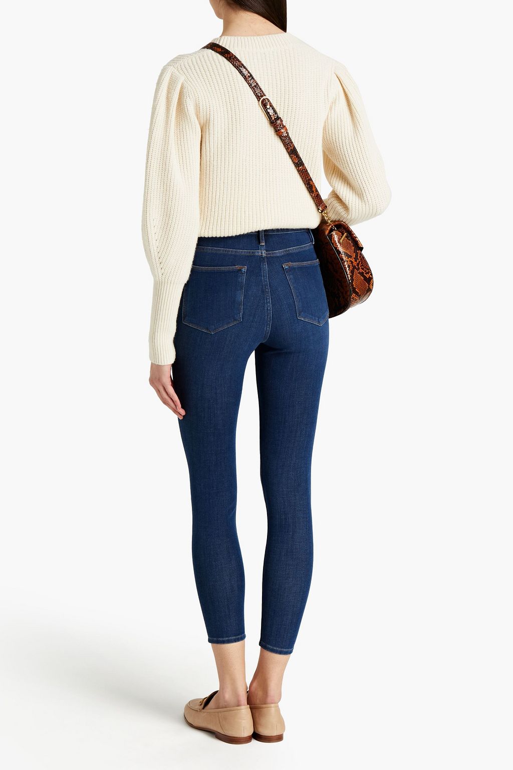 FRAME Le High Skinny cropped high-rise skinny jeans
