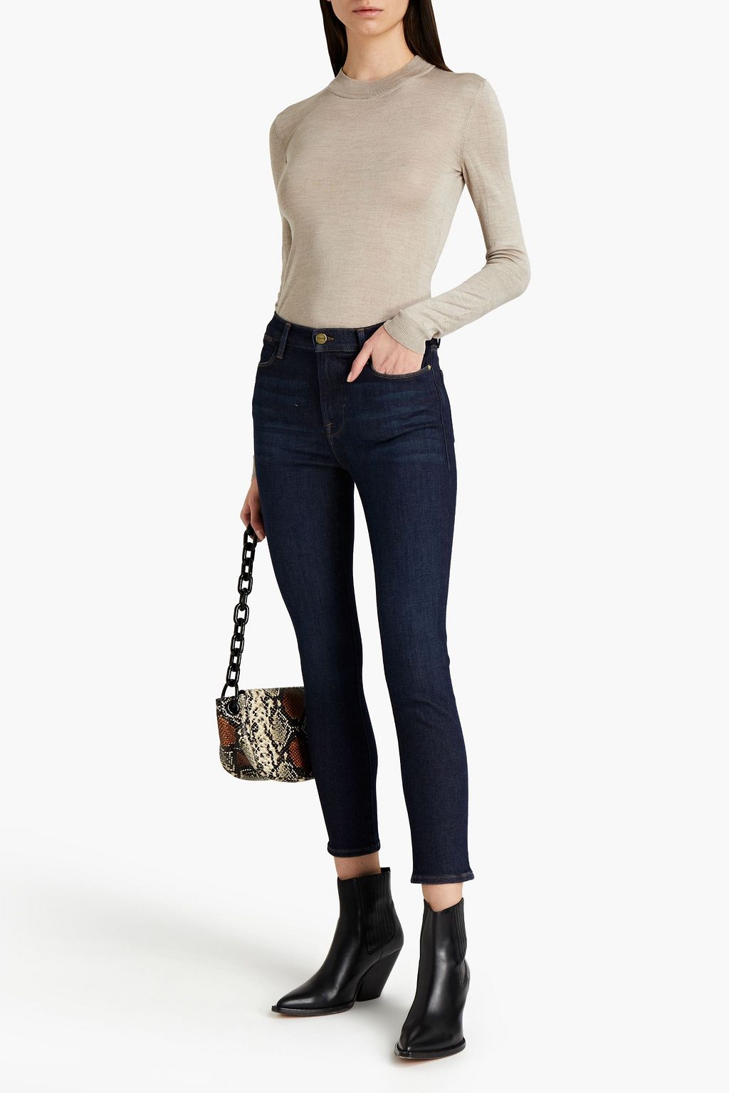 FRAME Le High Skinny halbhohe Skinny Jeans