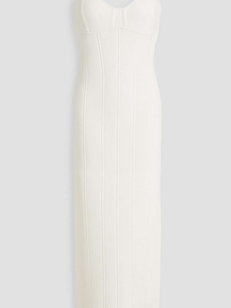ribbed bandage maxi dress