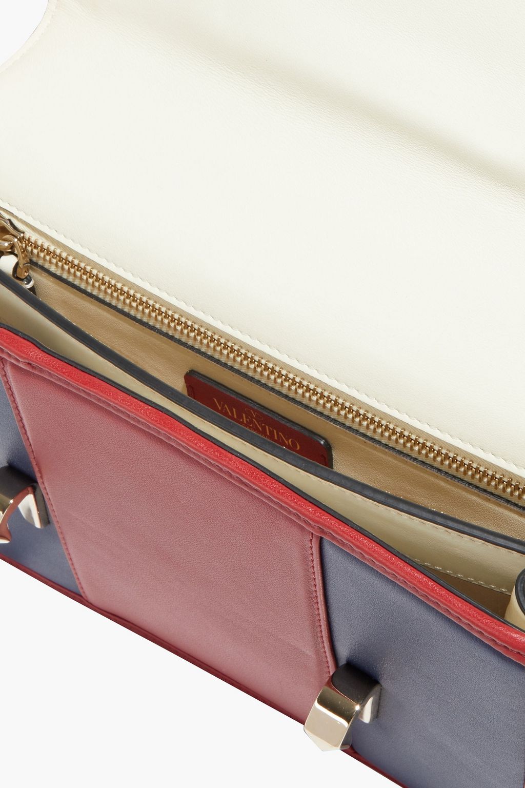 VALENTINO GARAVANI Uptown color-block leather shoulder bag