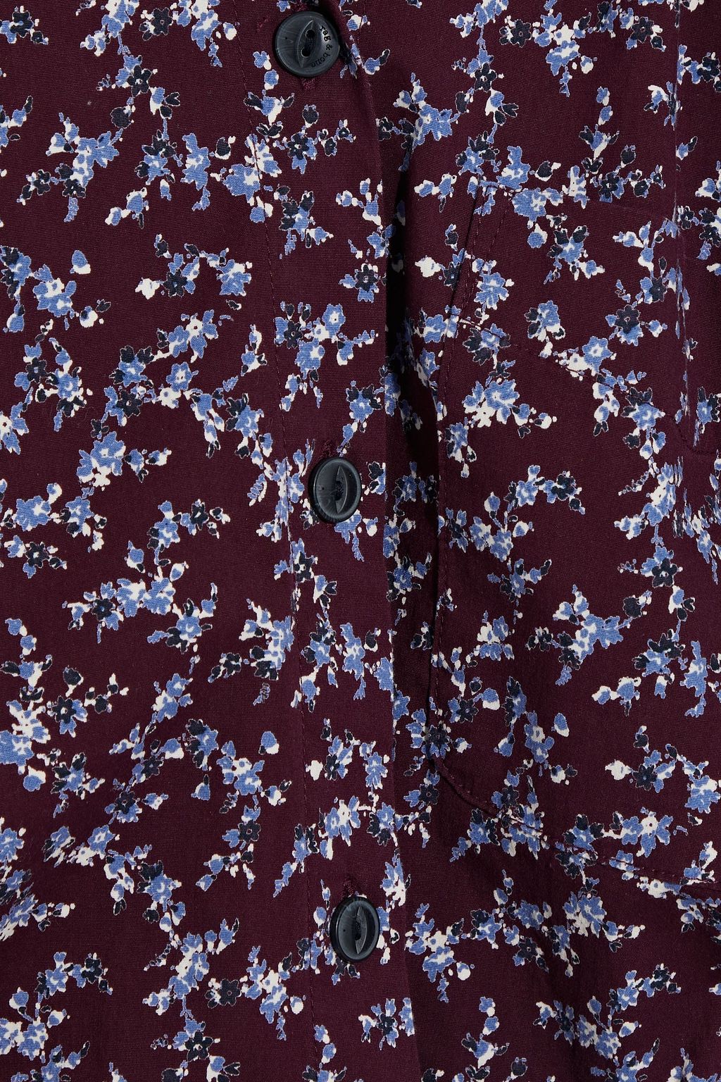 RAG & BONE Lenny Hemd aus Popeline aus Stretch-Baumwolle mit floralem Print und Bindedetail vorne
