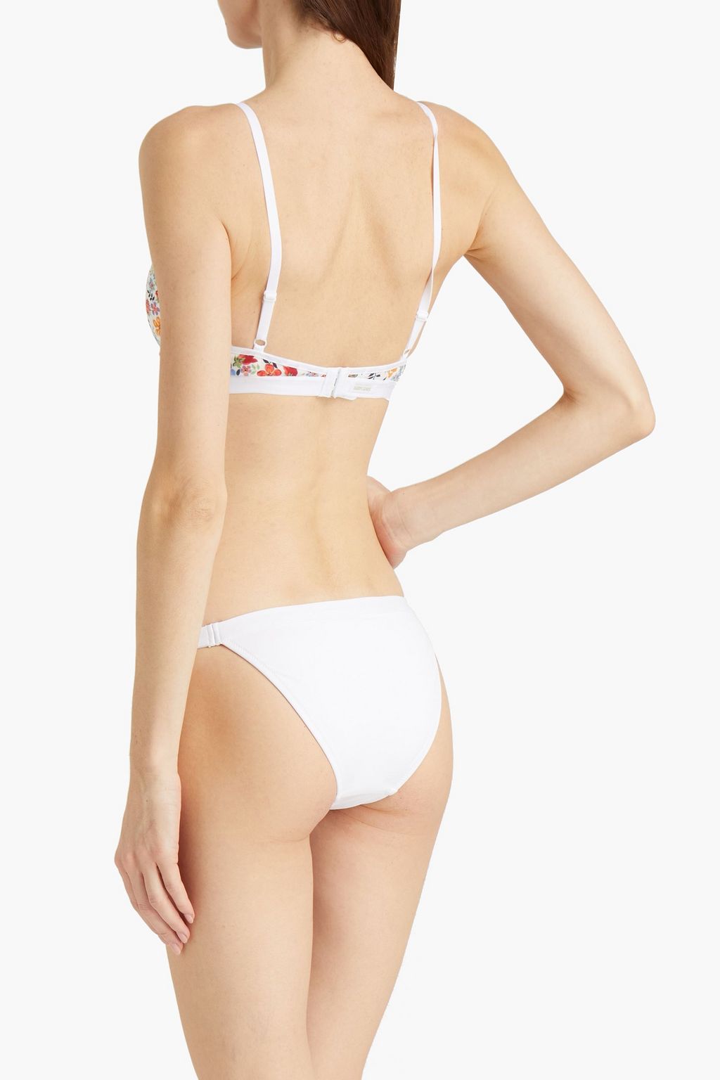 SLEEPY JONES Floral-print cotton-blend jersey soft-cup triangle bra