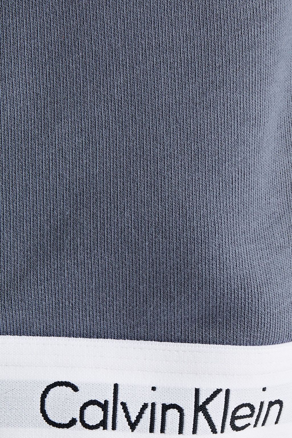 CALVIN KLEIN French cotton-blend terry hoodie