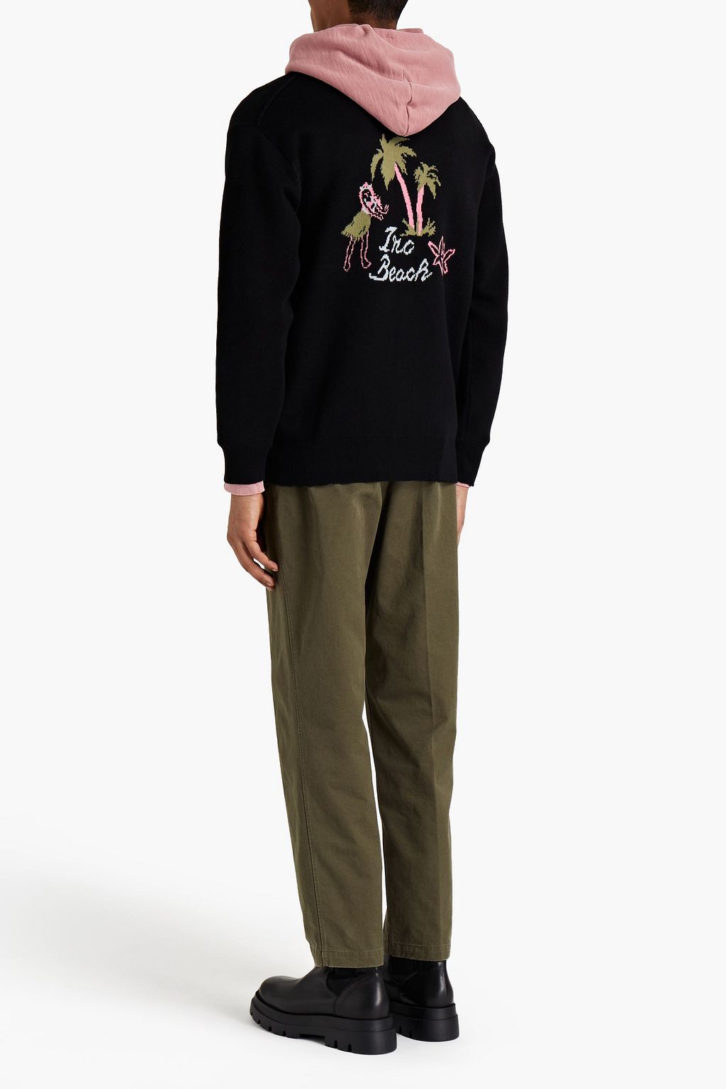 IRO Ryo distressed jacquard-knit cotton cardigan