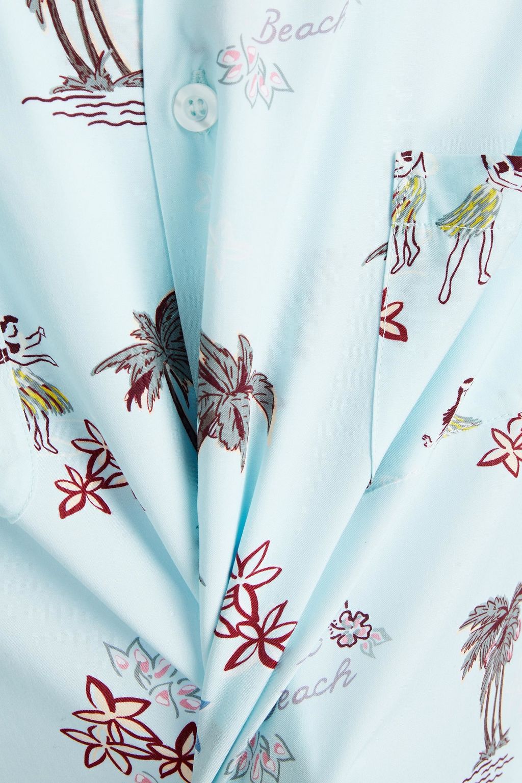 IRO Waimea printed washed crepe de chine shirt