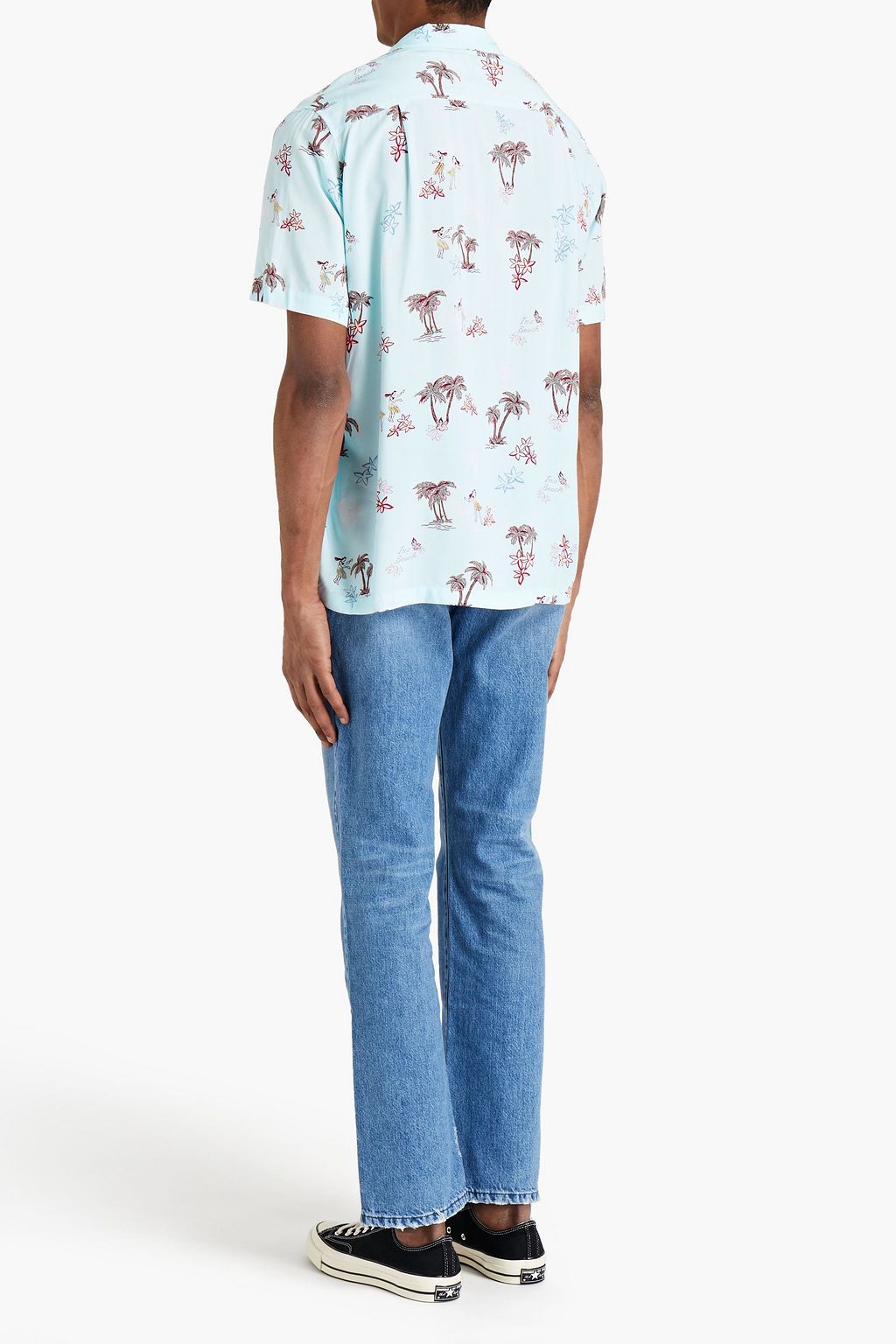IRO Waimea printed washed crepe de chine shirt