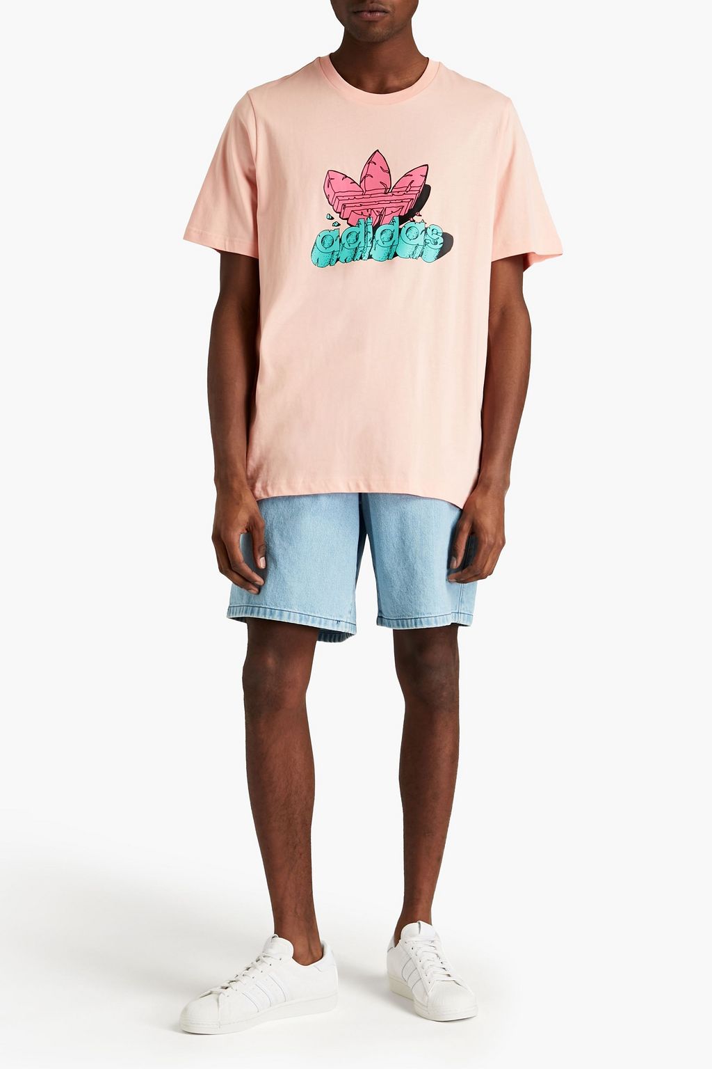 ADIDAS ORIGINALS Printed cotton-jersey T-shirt