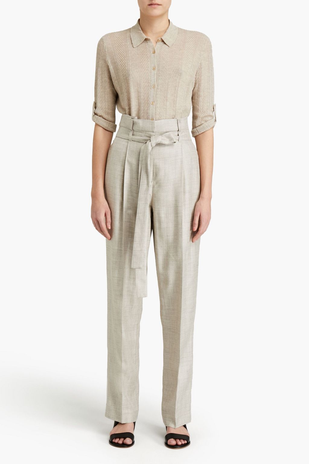 GABRIELA HEARST Rosaleen cashmere and silk-blend shirt