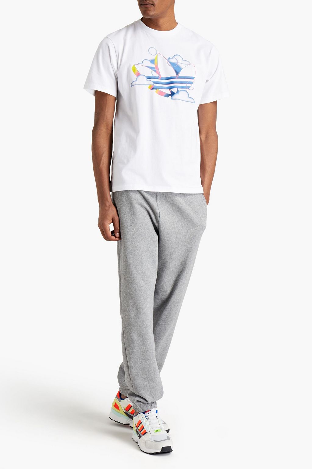 ADIDAS ORIGINALS Summer Trefoil printed cotton-jersey T-shirt