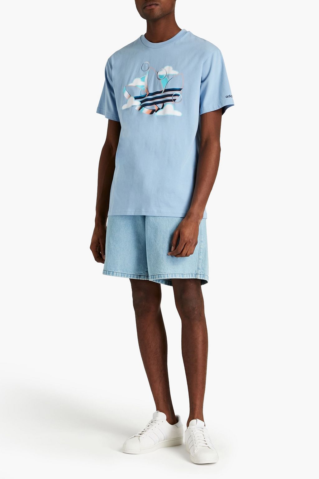 ADIDAS ORIGINALS Summer Trefoil printed cotton-jersey T-shirt
