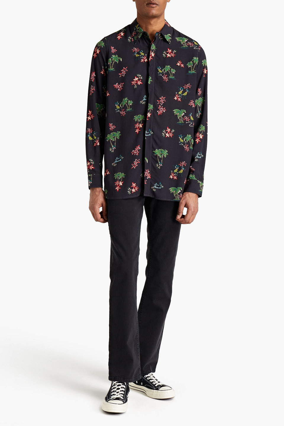 Iro Man Wailers Printed Crepe Shirt