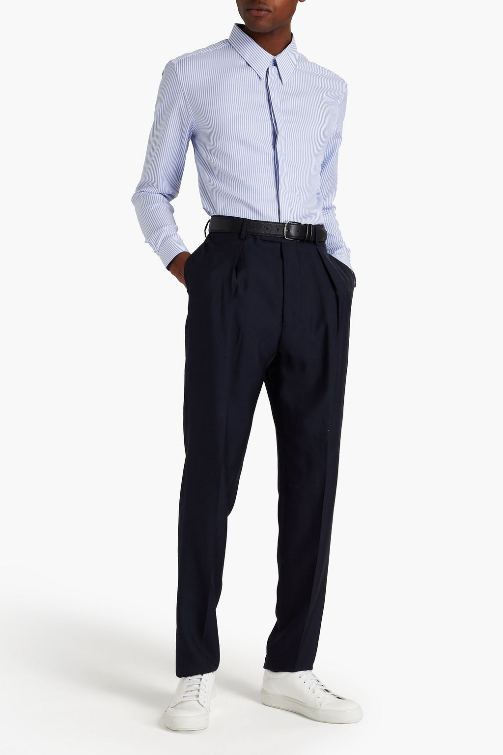 IRO Titus striped cotton-poplin shirt