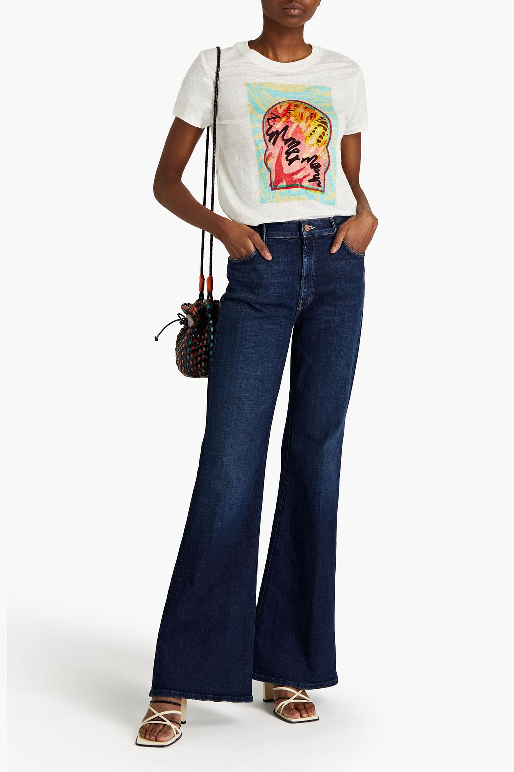 ZIMMERMANN Lulu printed slub linen-jersey T-shirt
