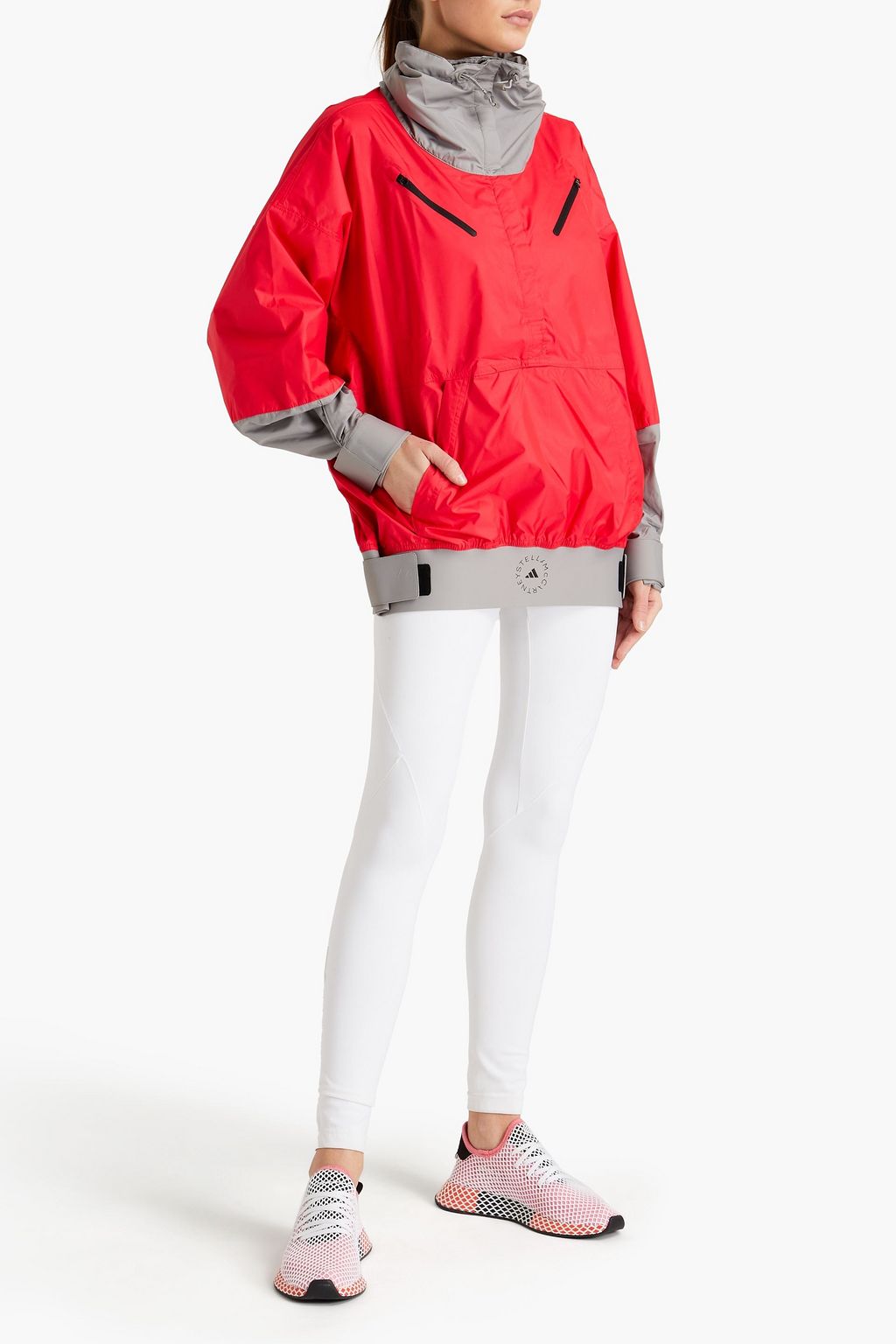 ADIDAS BY STELLA MCCARTNEY Scuba-paneled printed shell jacket