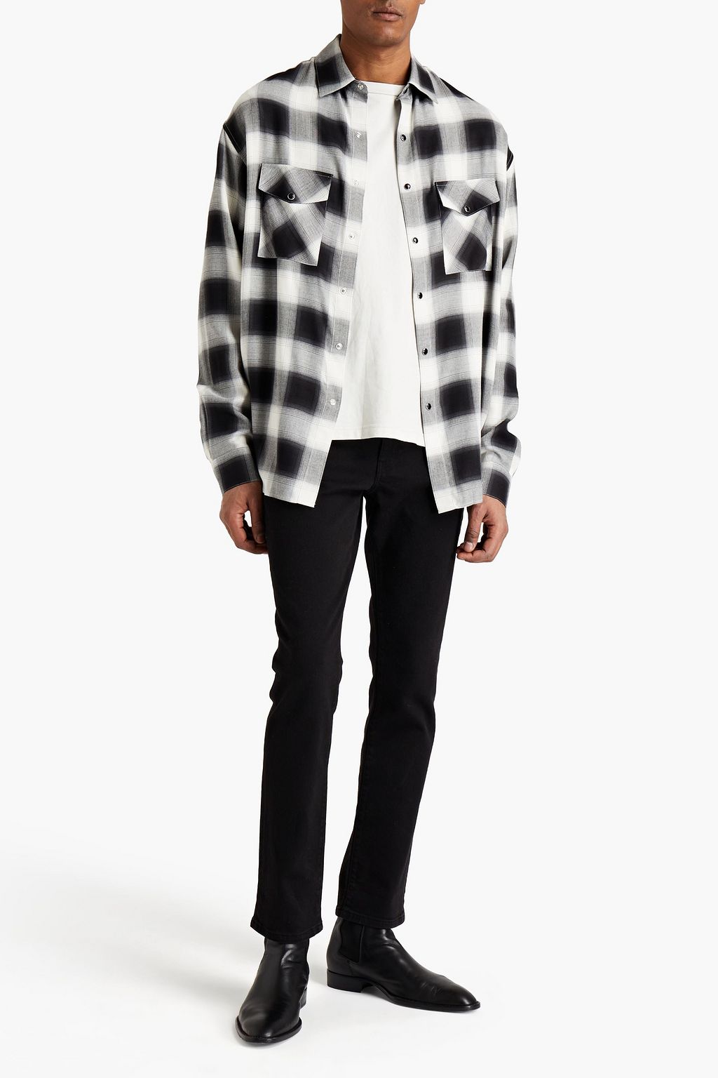 IRO Zephir checked twill shirt