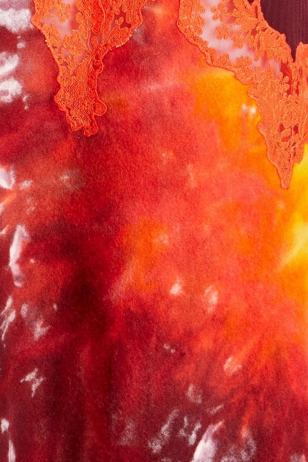 GABRIELA HEARST Smith tie-dyed cashmere, lace and silk-chiffon camisole