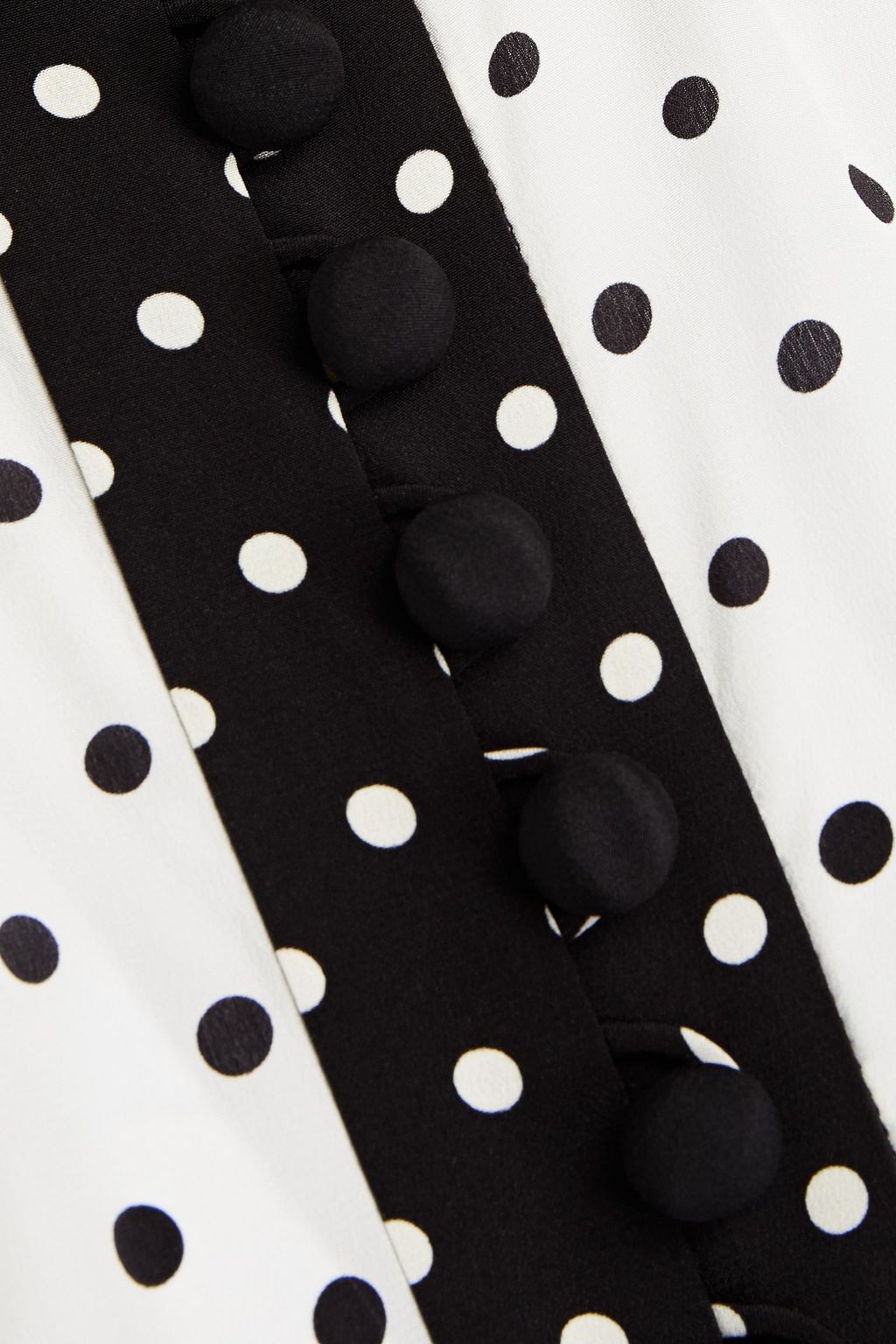 ZIMMERMANN Gathered polka-dot silk crepe de chine top