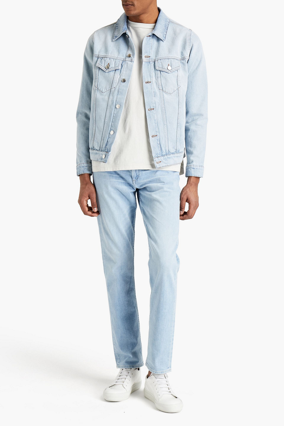 Iro Man Faded Denim Jacket In Blue