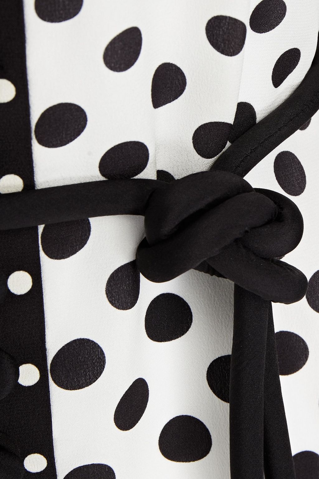 ZIMMERMANN Belted polka-dot silk crepe de chine mini dress